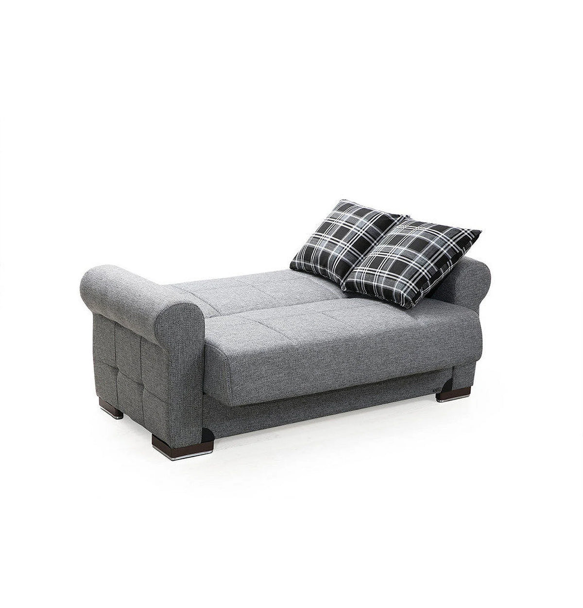 Gray Fabric Loveseat W37208