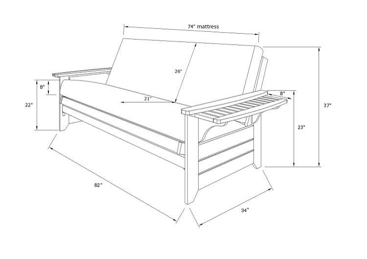Full Futon with Storage Drawers R5764