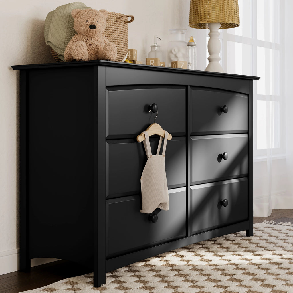 White 6 Drawer Double Dresser F901576