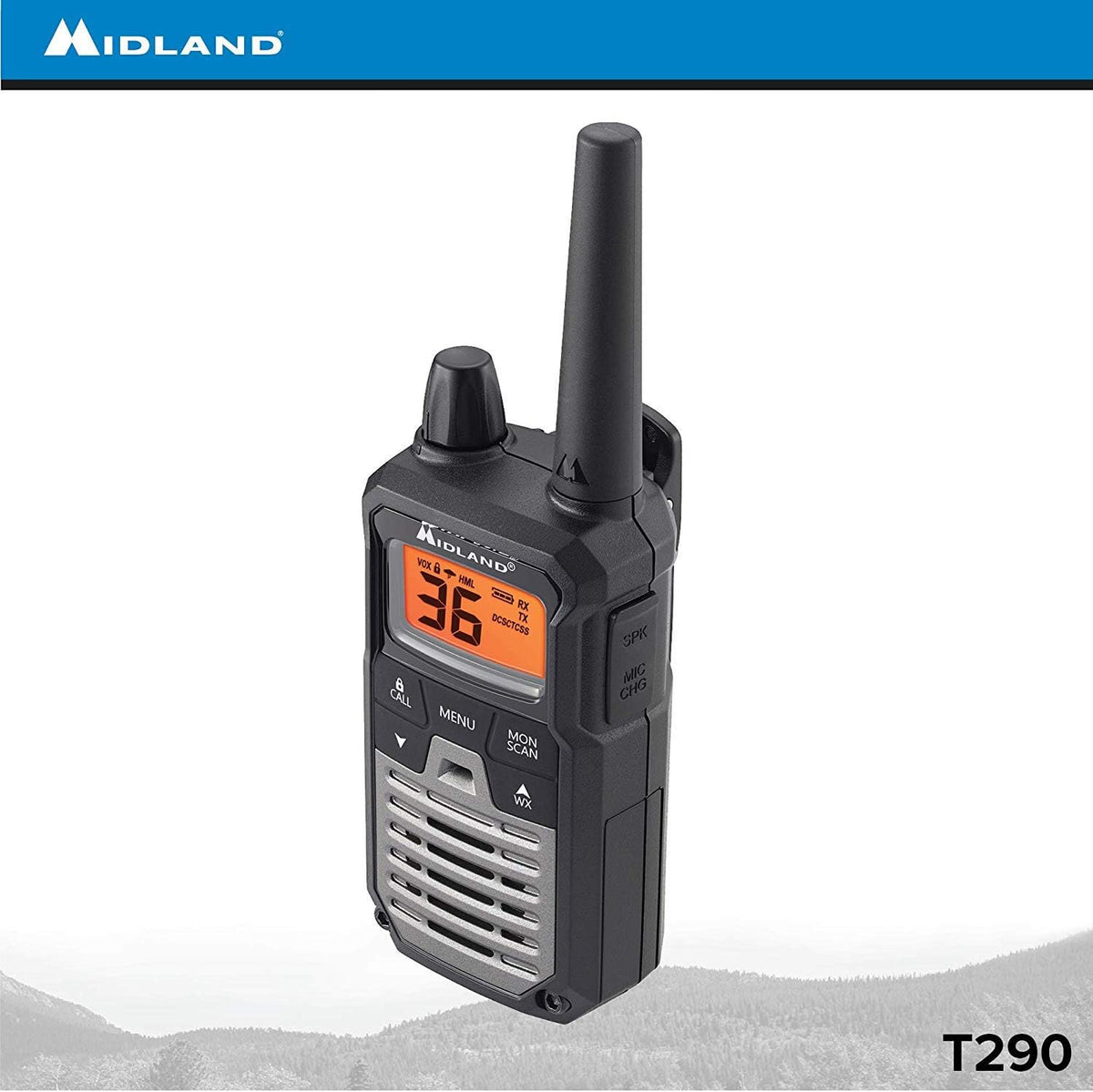 Black/Silver 4 Radios GMRS Two Way Radio Walkie Talkie H53323