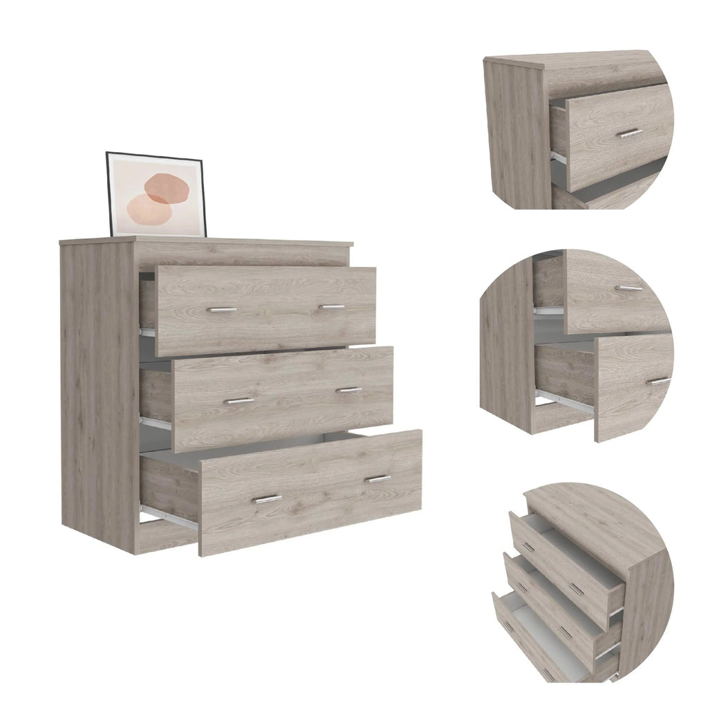 Light Grey Manufactured Wood Dresser D259