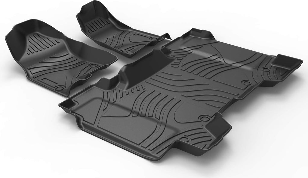 Black TPE Car Floor Mats Custom Full Set for Dodge Ram 1500 Crew Cab B849