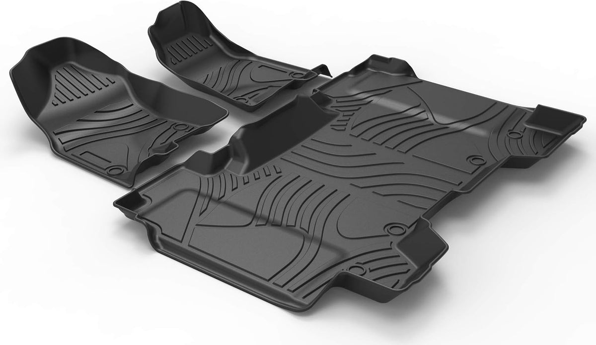 Black TPE Car Floor Mats Custom Full Set for Dodge Ram 1500 Crew Cab B849