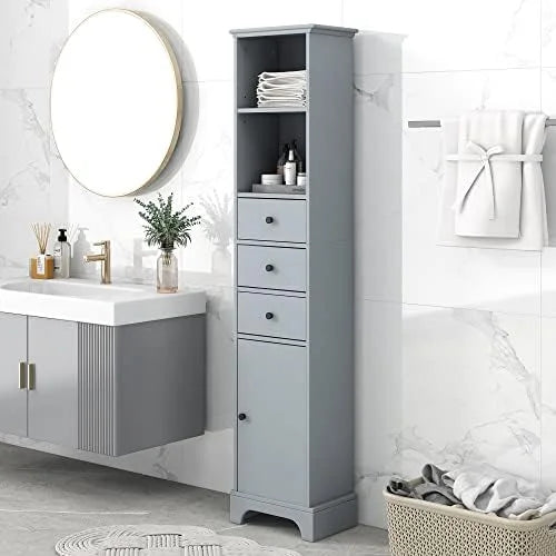 White 3 Drawer Bathroom Cabinet T462757