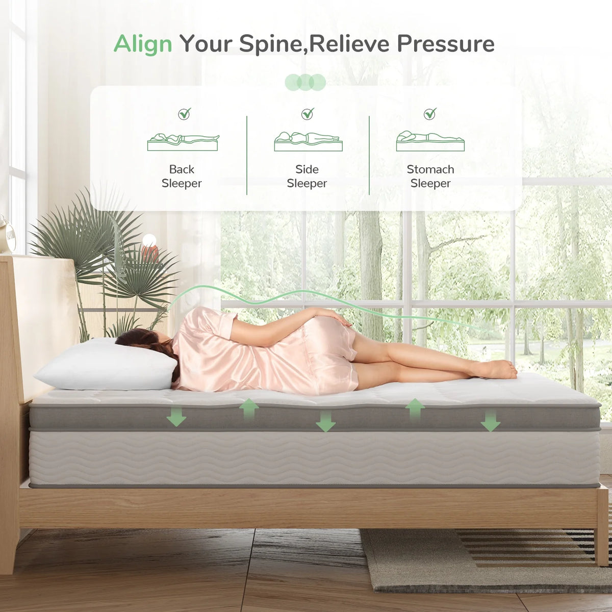 10 Memory Foam Pocket Spring Hybrid Mattress R5713