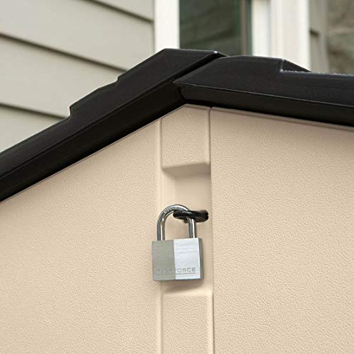 Beige/Brown 5 x 6.5 Ft Resin Outdoor Storage Shed P335425