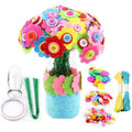Flower Craft Kit with Buttons and Felt Vase Arts Toy F937077
