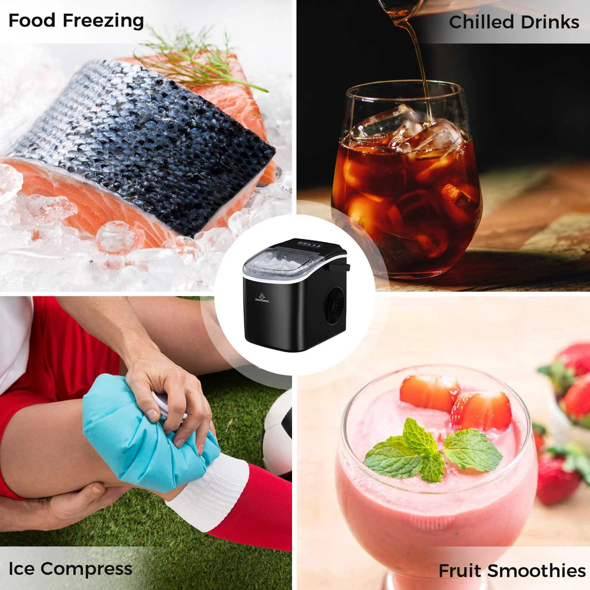 Black Self-Cleaning Ice Maker M858942