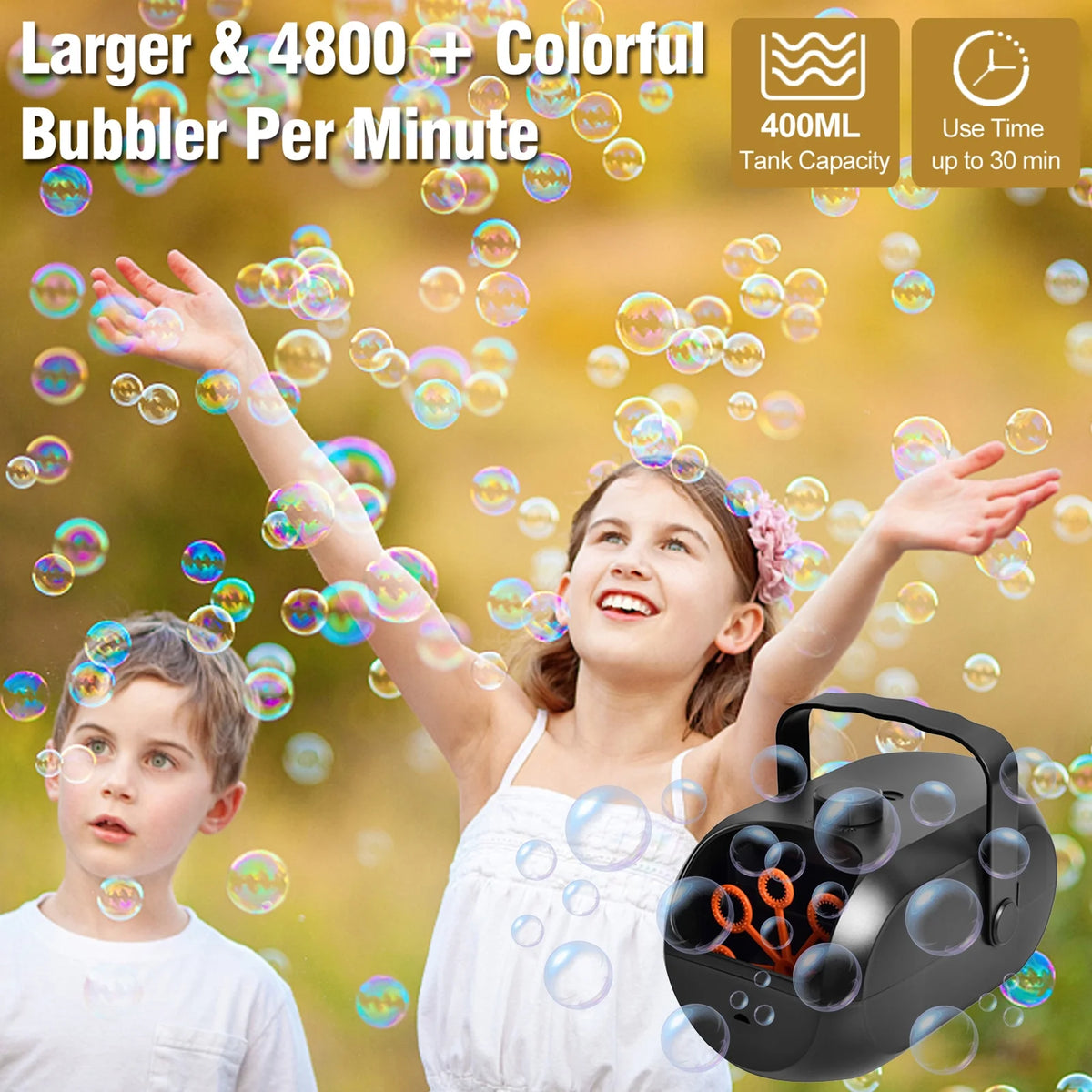 Portable Rechargeable Bubble Machine U195