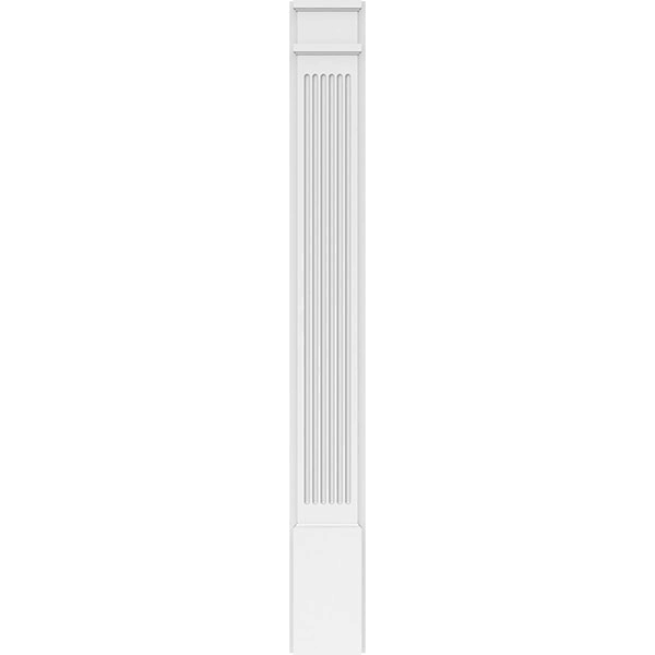 Fluted PVC Pilaster with Decorative Capital & Base (Pair) G9048