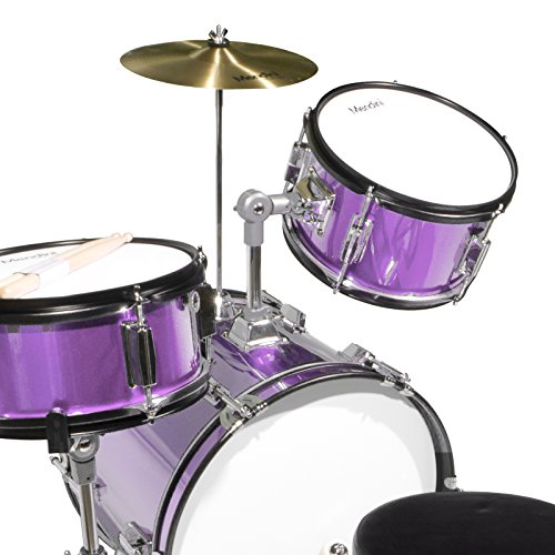 3 Piece 16 inch Kids Drum Set with Snare Cymbal Drumsticks N46767