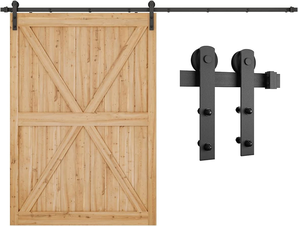 6ft Heavy Duty Sliding Barn Door Hardware Kit for 36" Wide Door Panel H6548