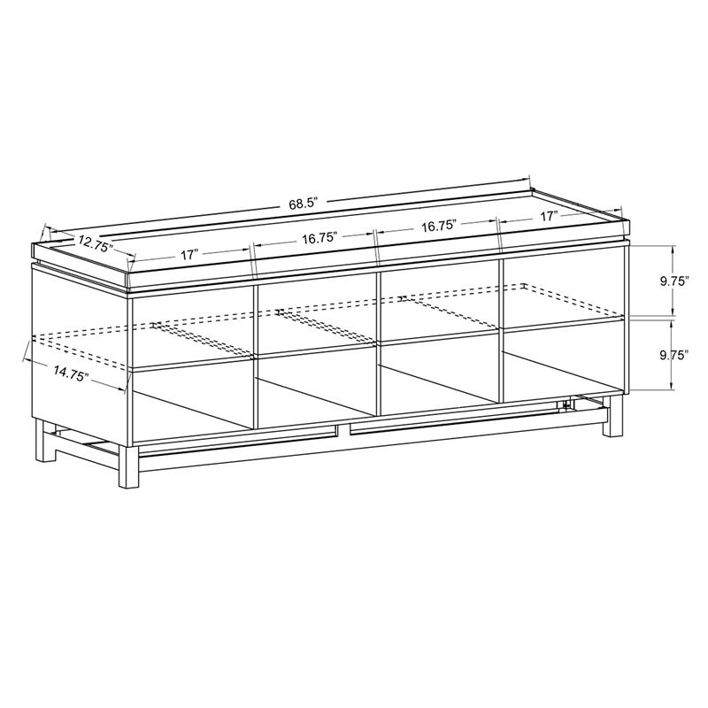 Distressed Gray Wood Buffet A940227