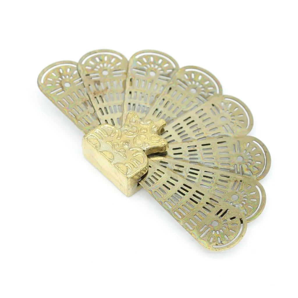 1:12 Scale Metal Peacock Fan Fireplace Screen P31521