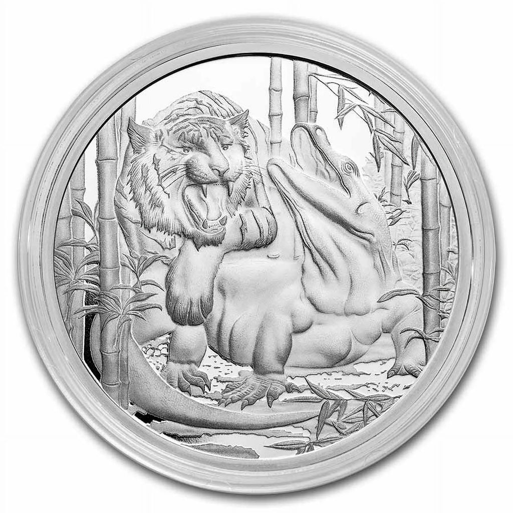 Komodo Dragon vs Tiger 1 oz Silver Coin Z142988