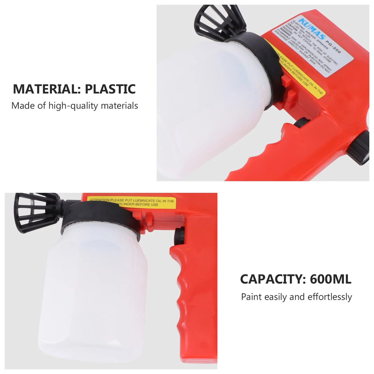 110V 45W 600ml Electric Paint Sprayer K2613