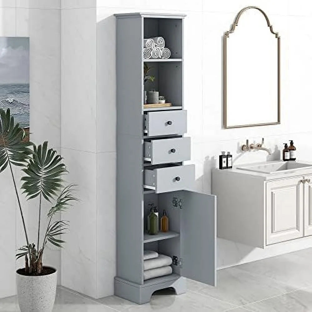 White 3 Drawer Bathroom Cabinet T462757