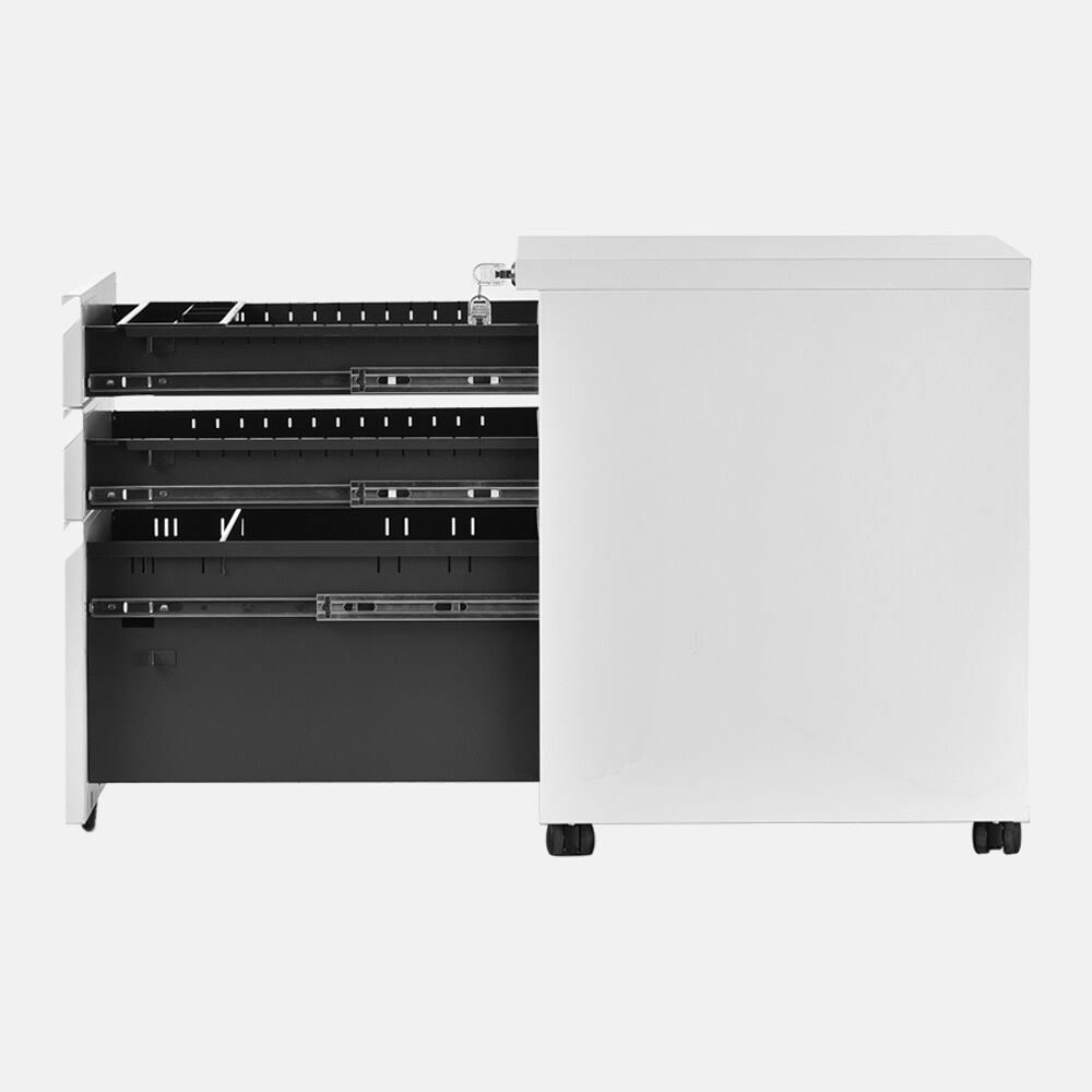 White 3-Drawer File Cabinet Storage Cabinet K177352