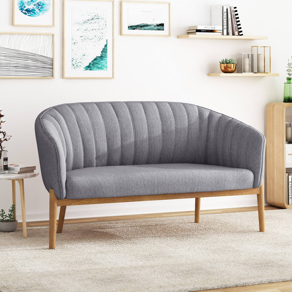 Teal Fabric Loveseat E233