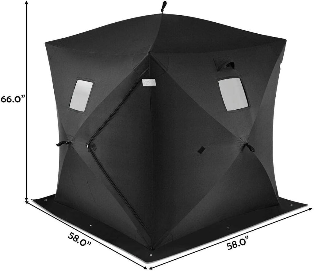 2-3 Person Pop-up Ice Fishing Shelter with Carrier Bag Y9615