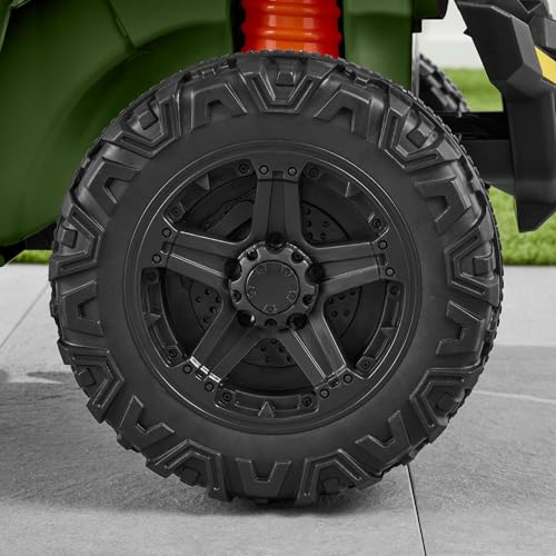 Black 12V Electric Ride On UTV Car with Trailer W9569