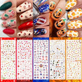 All Holiday Nail Stickers, 30 Sheets Self-Adhesive Nail Art Decals B2397