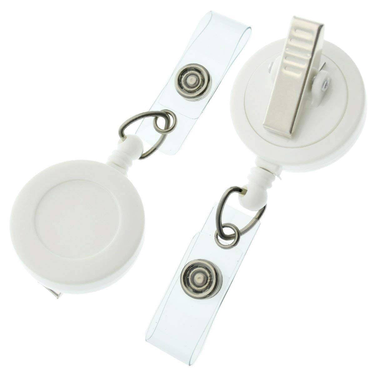 100 Pack Retractable Badge Reels with Swivel Clip J73730