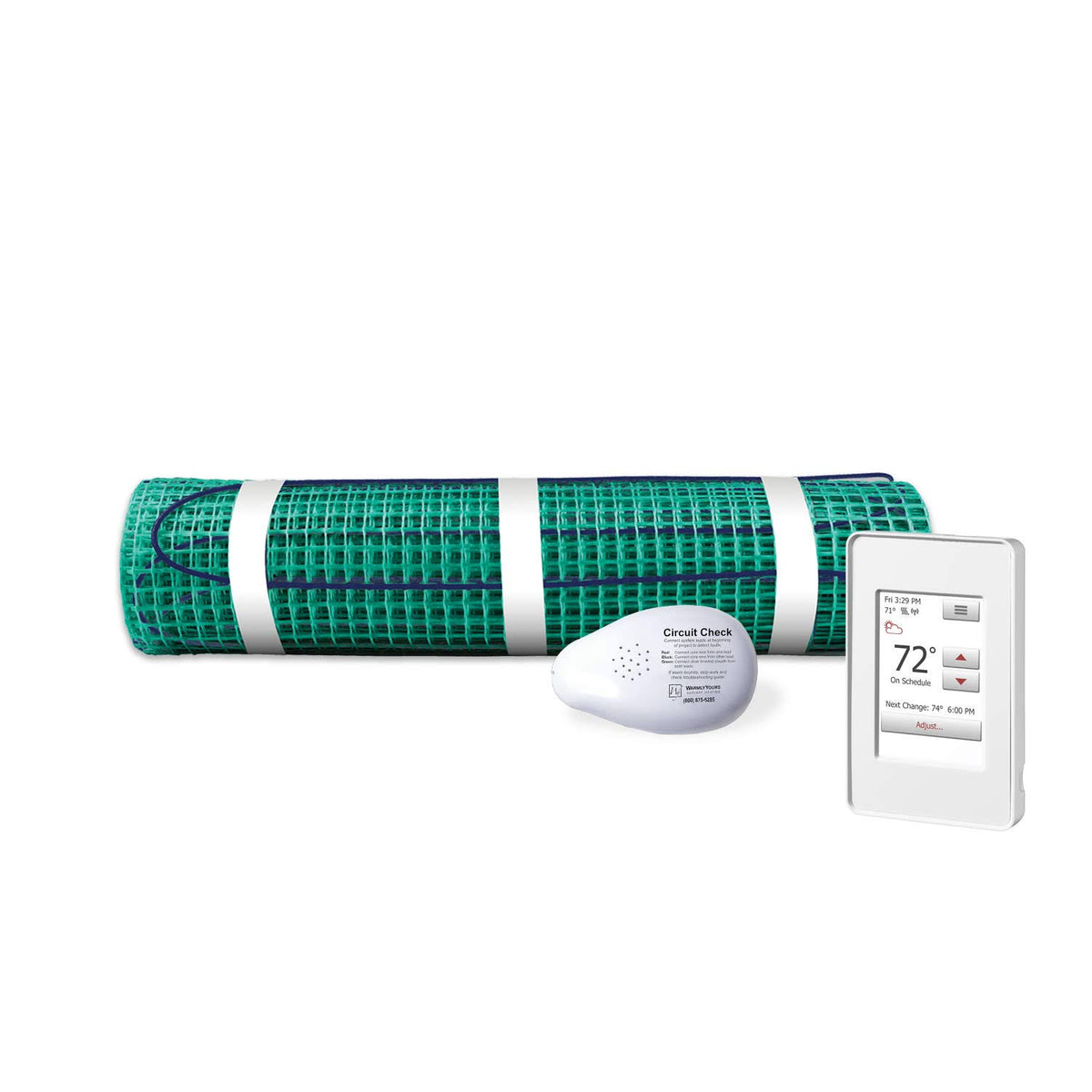 15 Sq. ft Electric Floor Heating Mat Kit with Wi-Fi Touch Screen Thermostat B33554