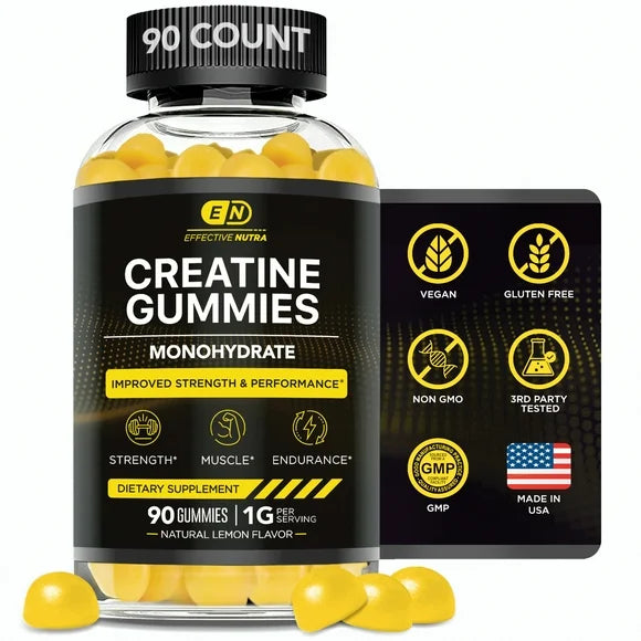 Creatine Monohydrate Gummies 90ct Lemon Flavor S5892