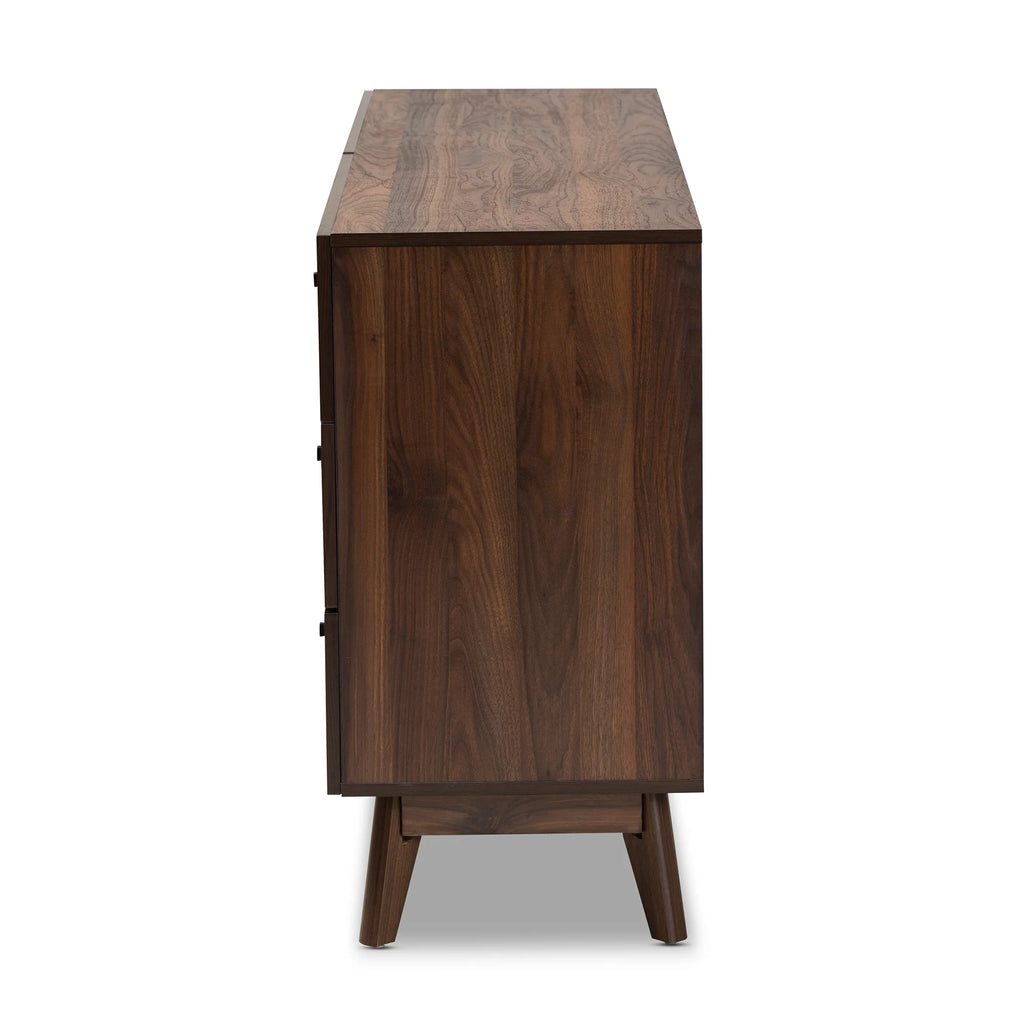 Walnut Brown Wood 6-Drawer Dresser K22234