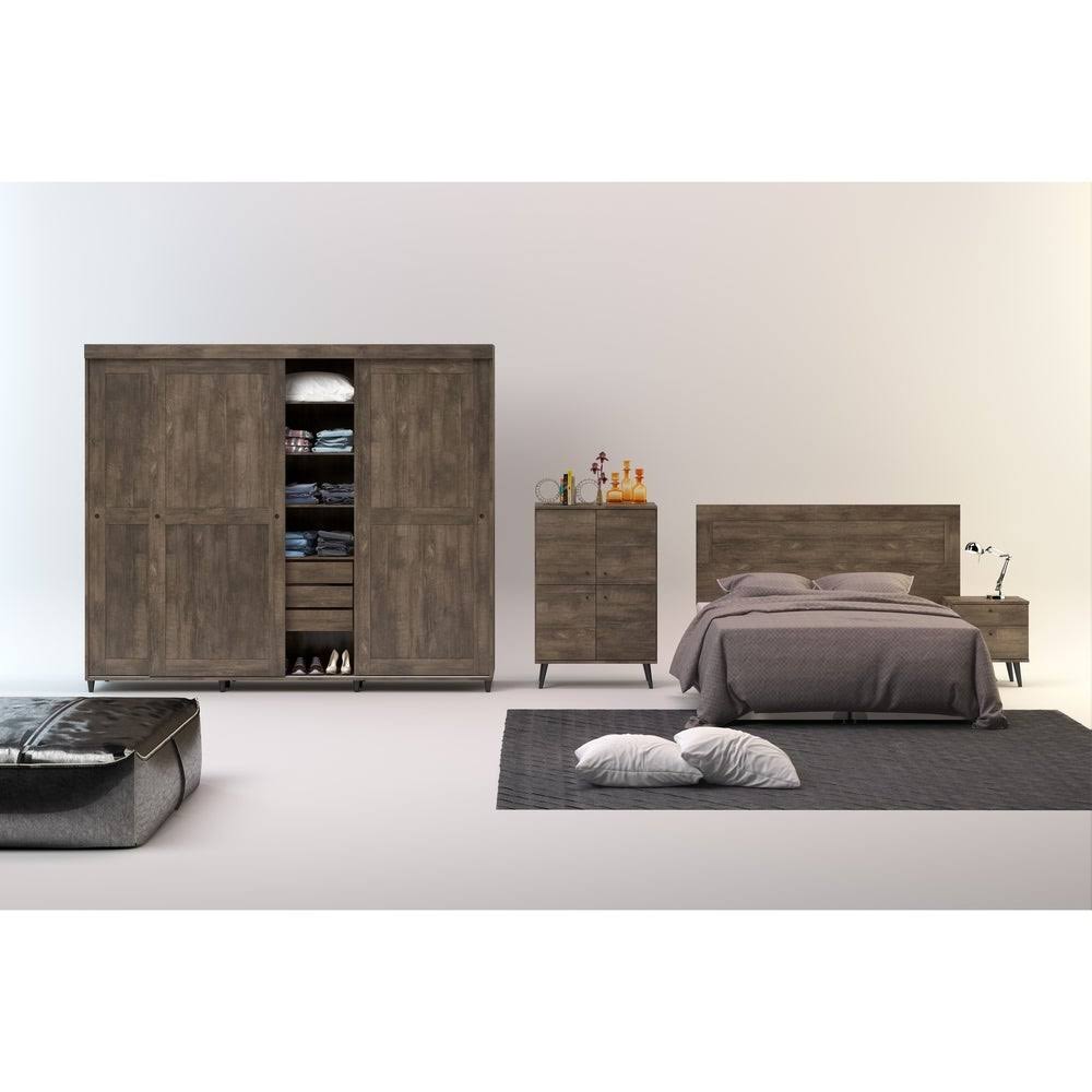 Brown King Wall Mounted Headboard T8532