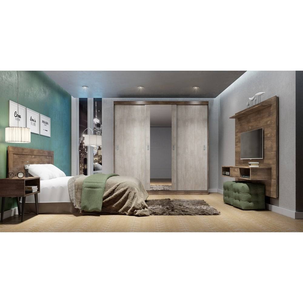 Brown King Wall Mounted Headboard T8532