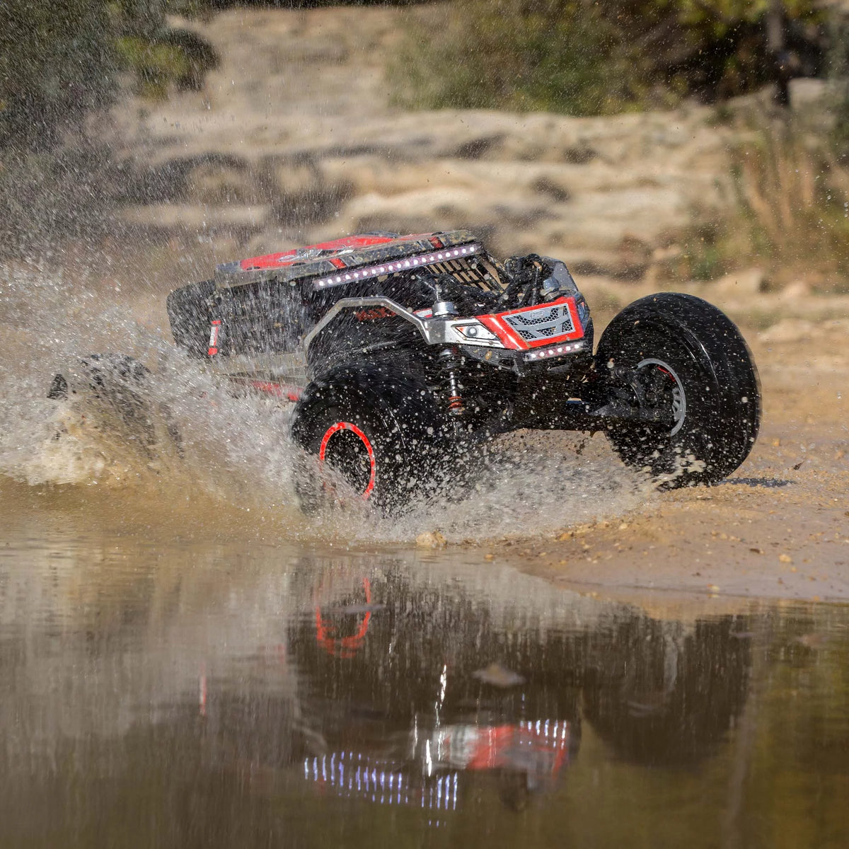 Gray 4 Wheel Drive Brushless Rock Racer RC Truck D35591