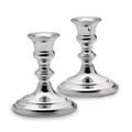 Silver Pewter Pair Candlesticks M6208