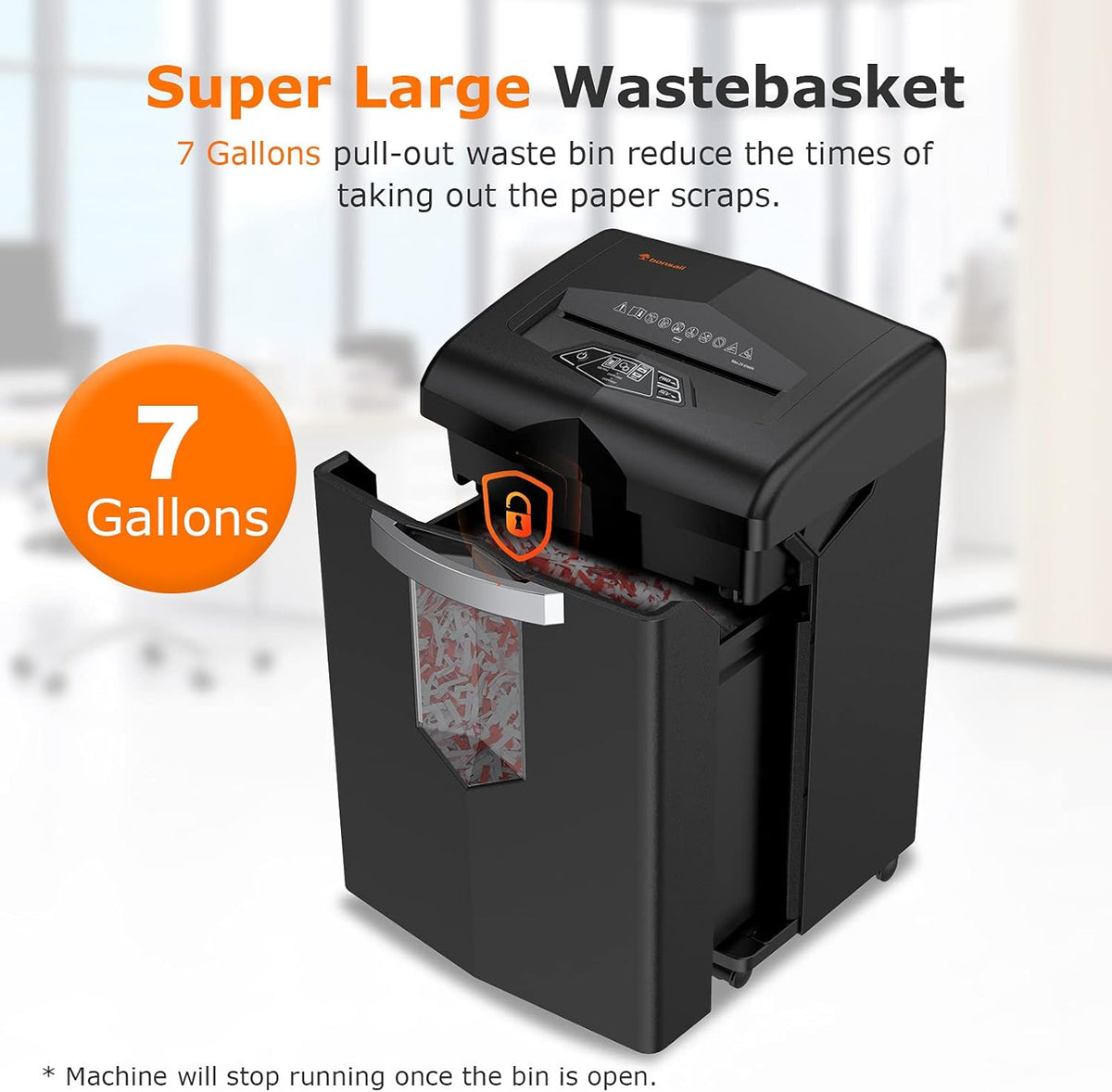 24-Sheet Cross Cut Paper Shredder with 4 Casters M511