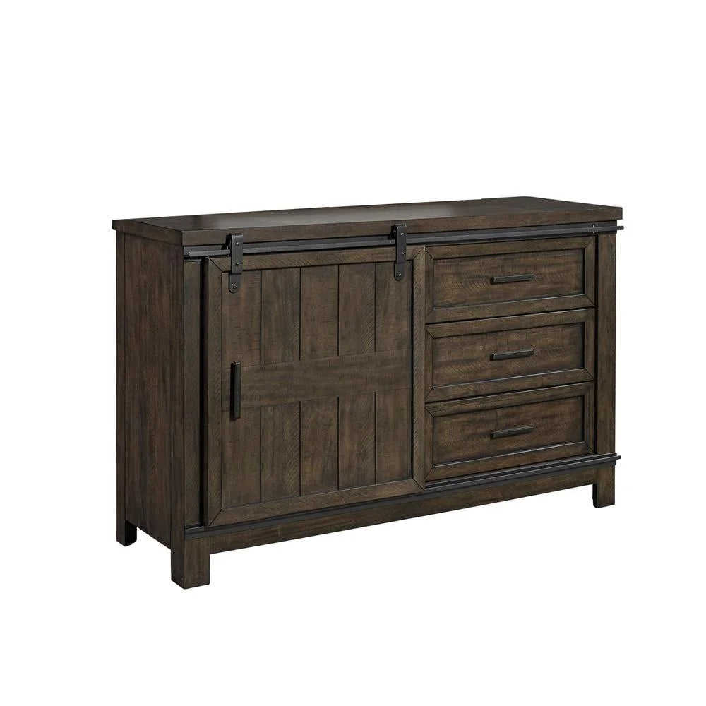 Dark Gray Barn Door Dresser C5865