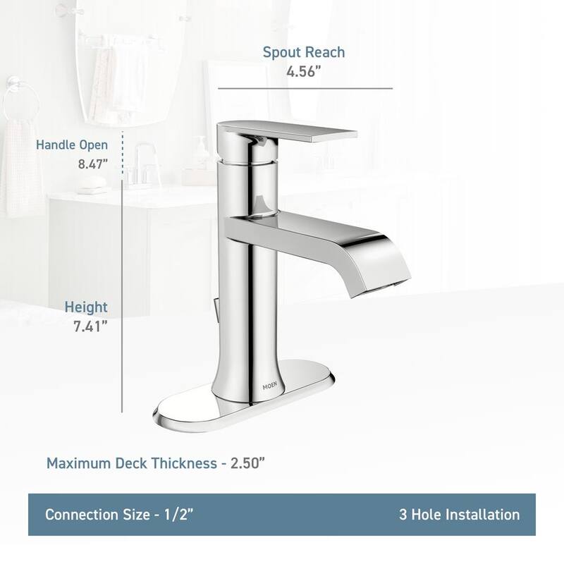 Single Handle Single Hole Bathroom Faucet in Bronzed Gold W416