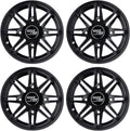 14x7 Matte Black ATV Wheels Rims Set of 4 I550