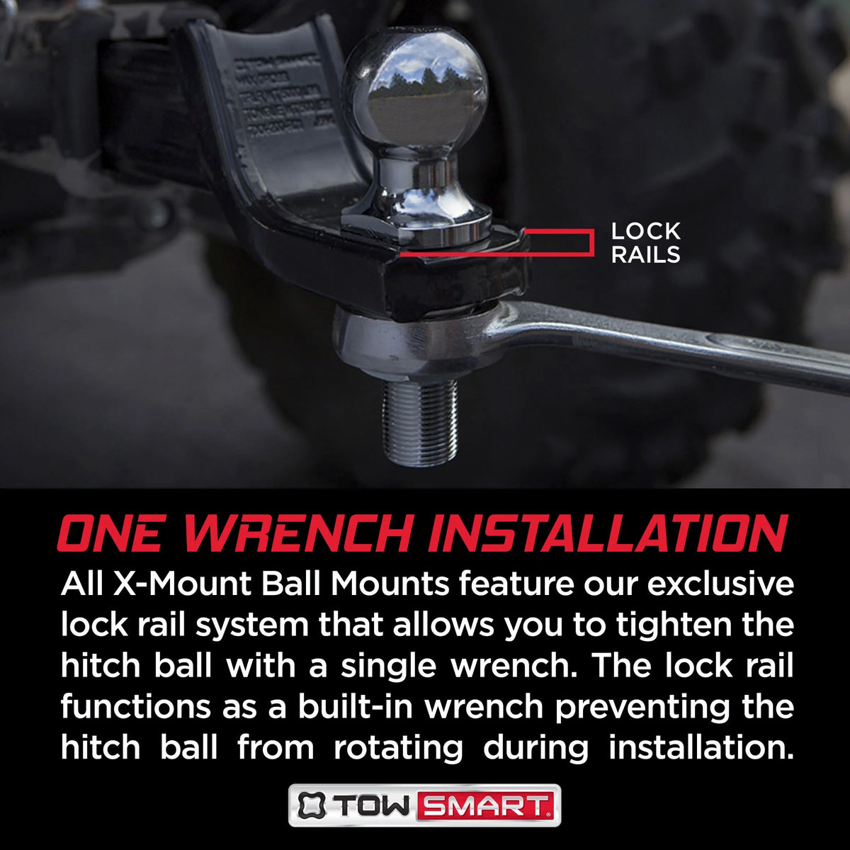 TowSmart Ball Towing X Mount, Class II, 1.25in Drop, 3/4in Rise, 3/4in Shank, 3500lb P486