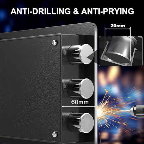 Black Small Biometric Safe Box with Fingerprint Lock M90656