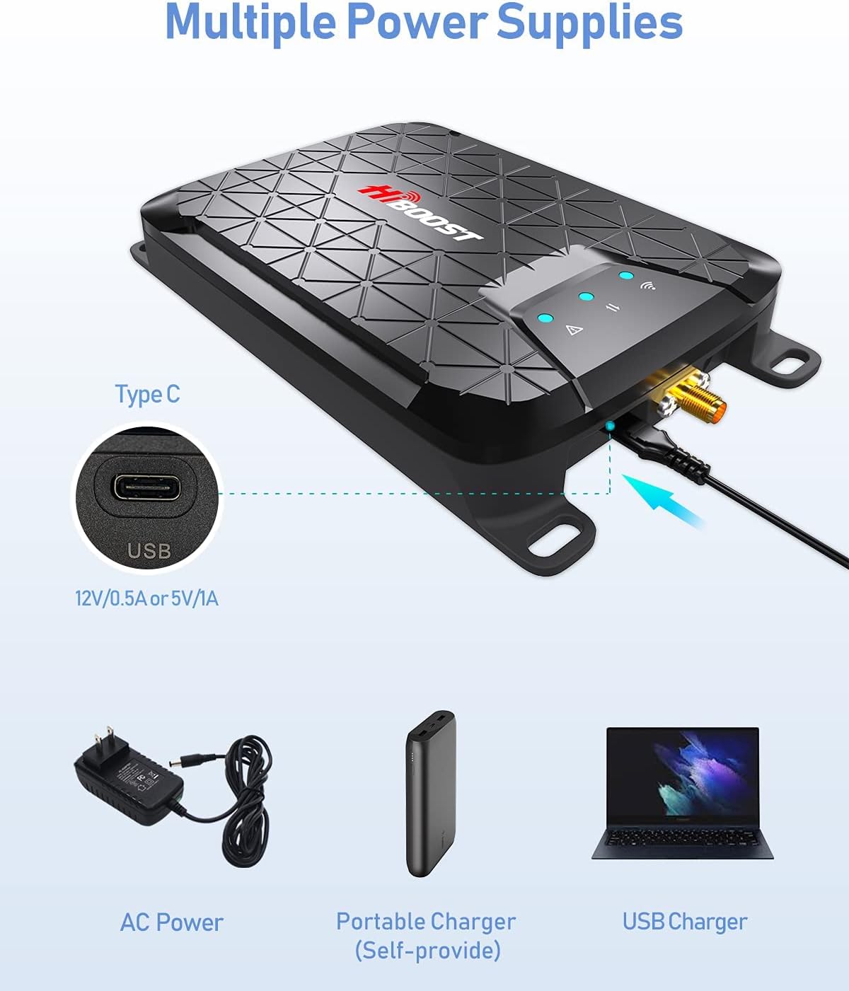 Cell Phone Booster, 1,500 sq ft, Boosts 5G/4G LTE C648573