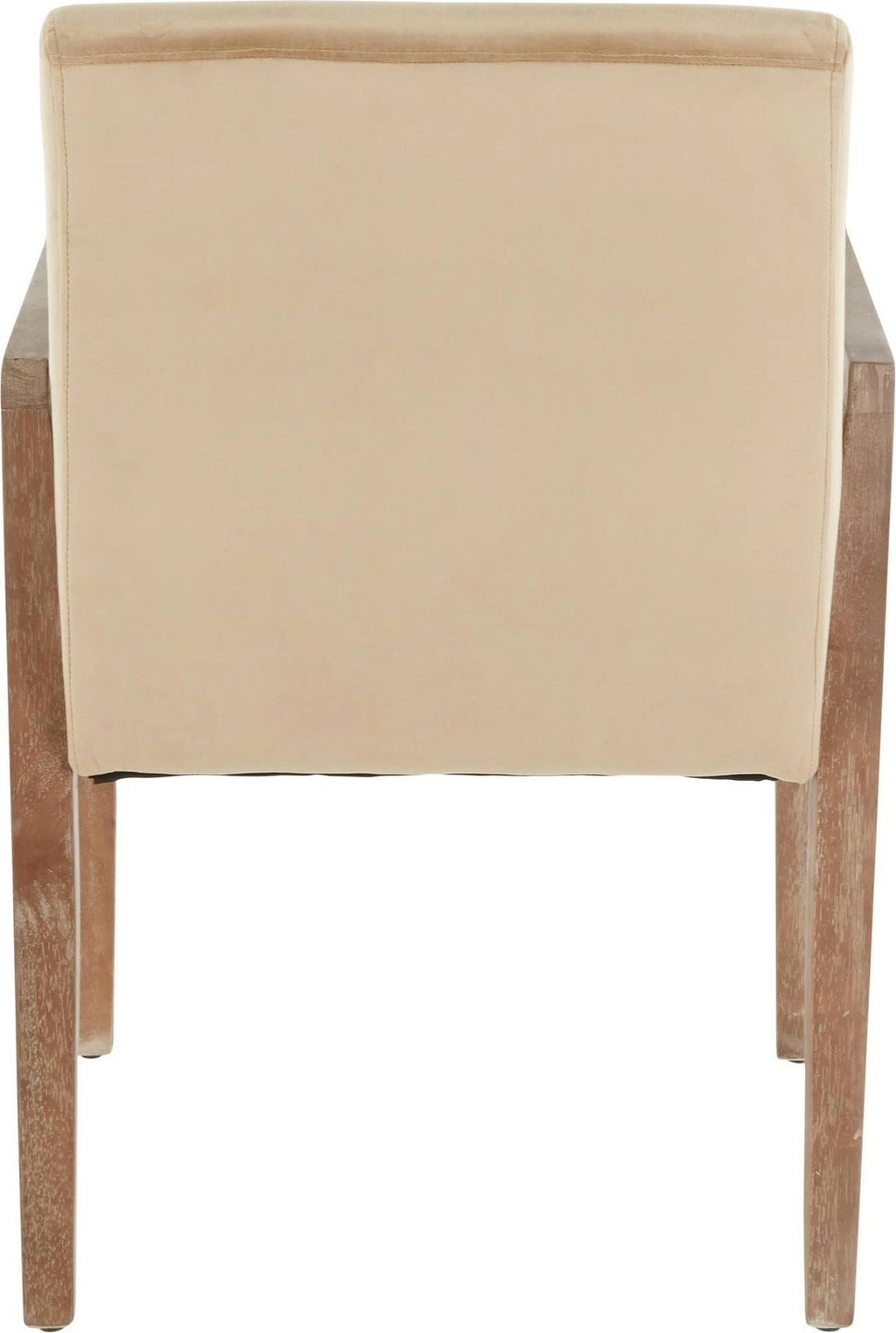 Crushed Brown Velvet White Washed Wood Dining Arm Chair Set of 2 J544815