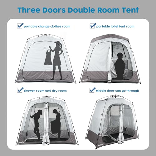 Camping Shower Tent Privacy Shelter with Floor Drain C7542