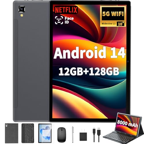 10 inch Tablet with Keyboard, 12GB RAM, 128GB ROM, Black J367