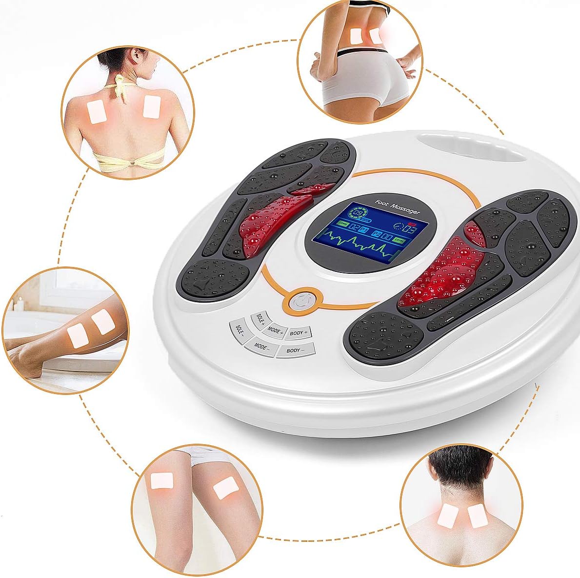 Foot and Leg Massager with 4 Electrode Pads O606