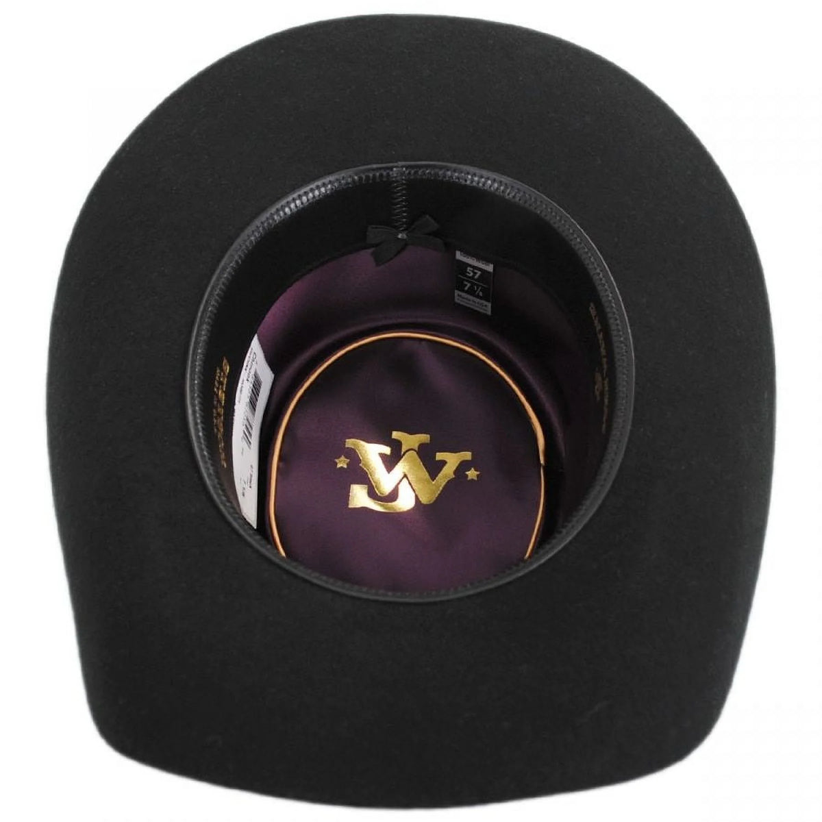 Black Wool Felt Gambler Hat S2560