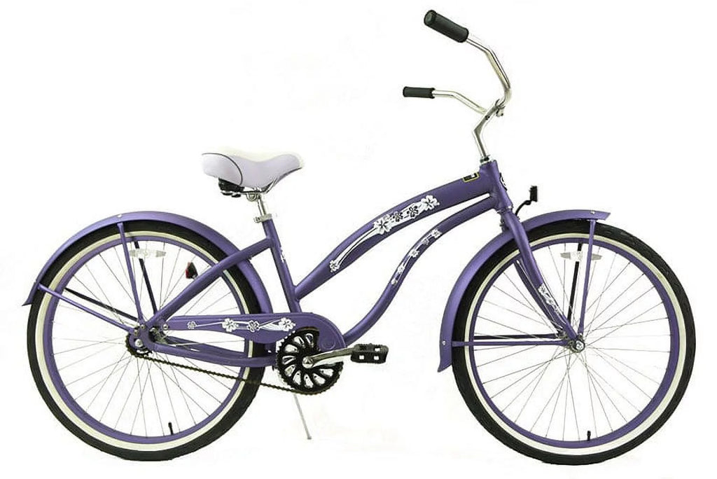 26 In. Pink Single Speed Aluminum Beach Cruiser Bike O96097