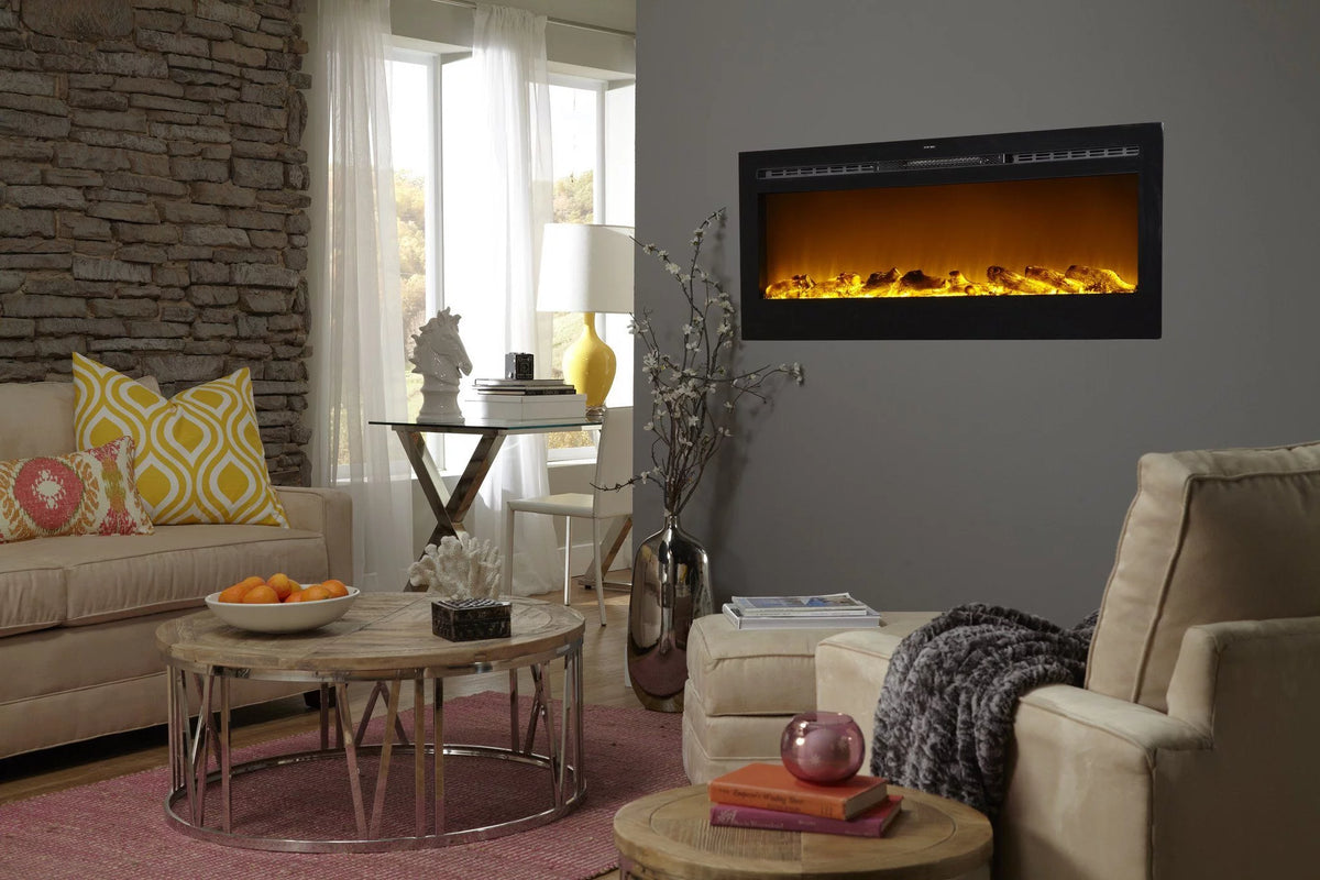 50" Smart WiFi Enabled Electric Fireplace Y32870