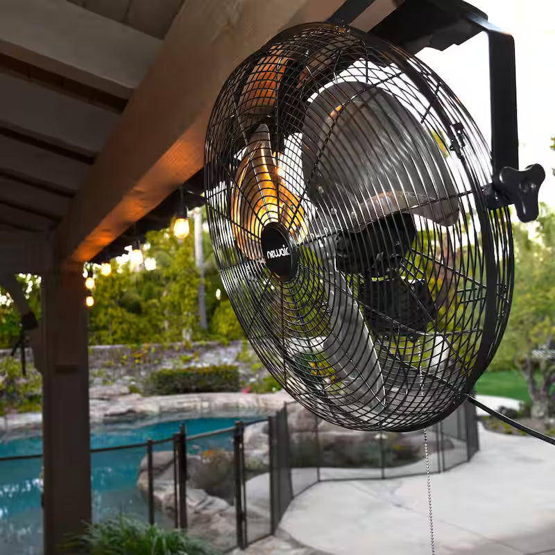 18 in. High Velocity Wall Mounted Fan with 3 Speeds and Adjustable Tilt Head in Black J6306