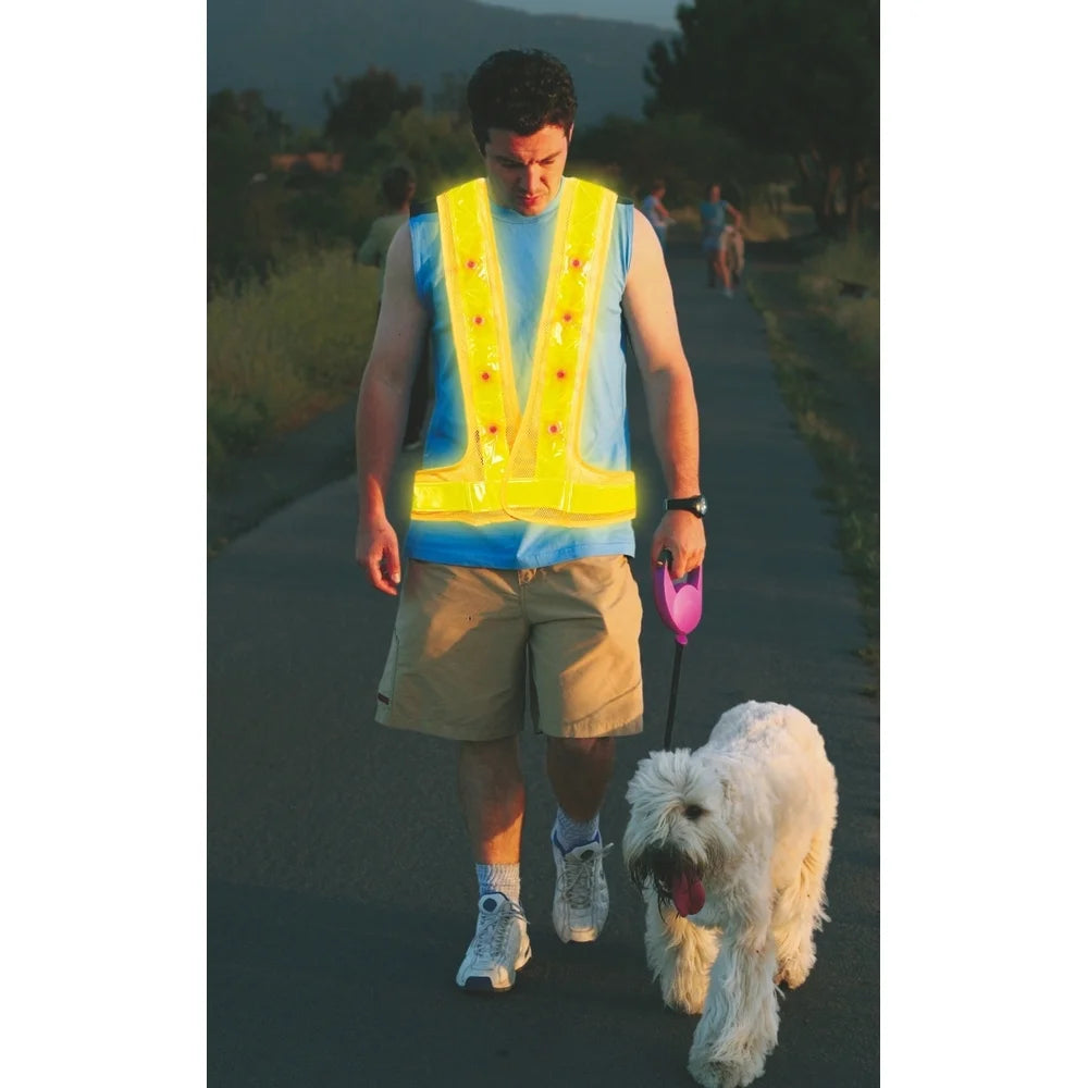 Reflective Safety Vest with 16 LED Lights X7104